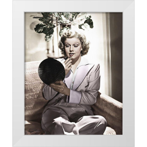 Jean Harlow White Modern Wood Framed Art Print by Hollywood Photo Archive