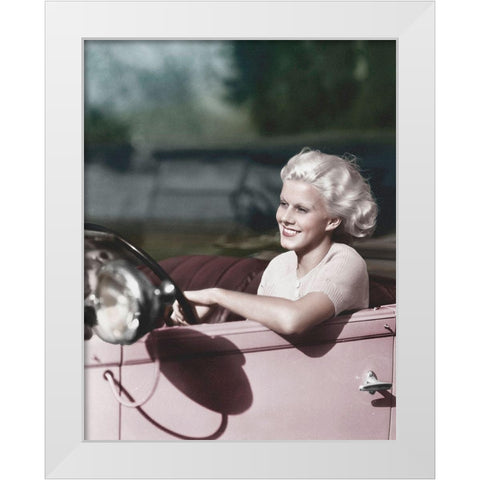 Jean Harlow White Modern Wood Framed Art Print by Hollywood Photo Archive