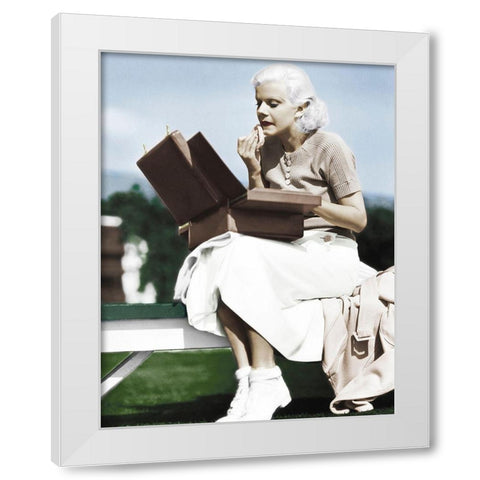 Jean Harlow White Modern Wood Framed Art Print by Hollywood Photo Archive