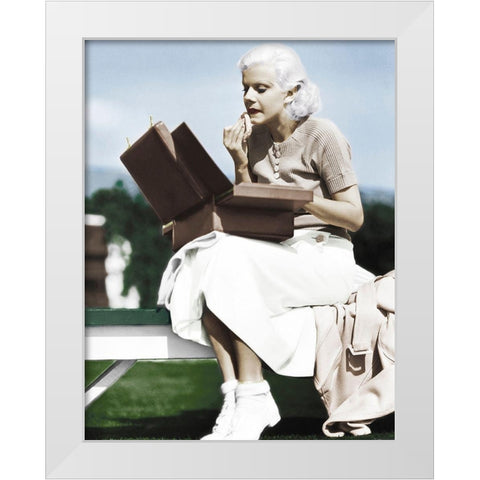 Jean Harlow White Modern Wood Framed Art Print by Hollywood Photo Archive