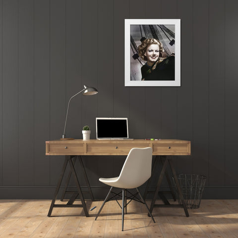 Jean Harlow White Modern Wood Framed Art Print by Hollywood Photo Archive