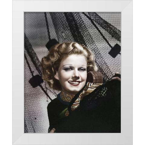 Jean Harlow White Modern Wood Framed Art Print by Hollywood Photo Archive