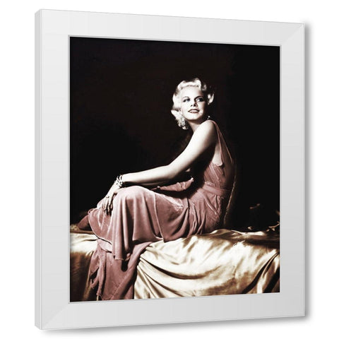 Jean Harlow White Modern Wood Framed Art Print by Hollywood Photo Archive