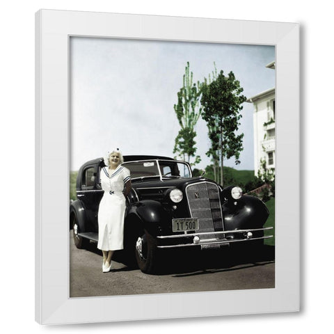 Jean Harlow White Modern Wood Framed Art Print by Hollywood Photo Archive