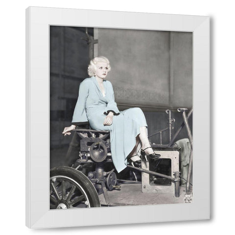 Jean Harlow - The Beast of the City White Modern Wood Framed Art Print by Hollywood Photo Archive