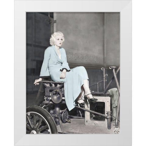 Jean Harlow - The Beast of the City White Modern Wood Framed Art Print by Hollywood Photo Archive