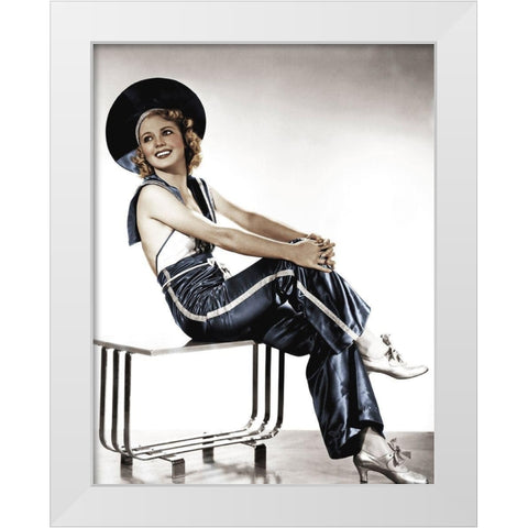 Jean Rogers White Modern Wood Framed Art Print by Hollywood Photo Archive