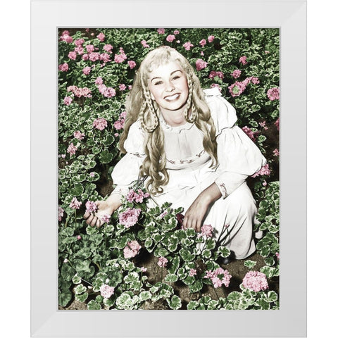 Jean Simmons White Modern Wood Framed Art Print by Hollywood Photo Archive