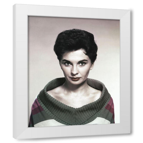 Jean Simmons White Modern Wood Framed Art Print by Hollywood Photo Archive