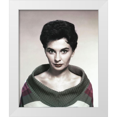 Jean Simmons White Modern Wood Framed Art Print by Hollywood Photo Archive