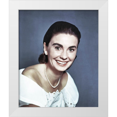 Jean Simmons White Modern Wood Framed Art Print by Hollywood Photo Archive