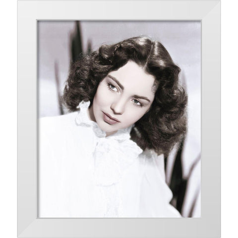 Jennifer Jones White Modern Wood Framed Art Print by Hollywood Photo Archive