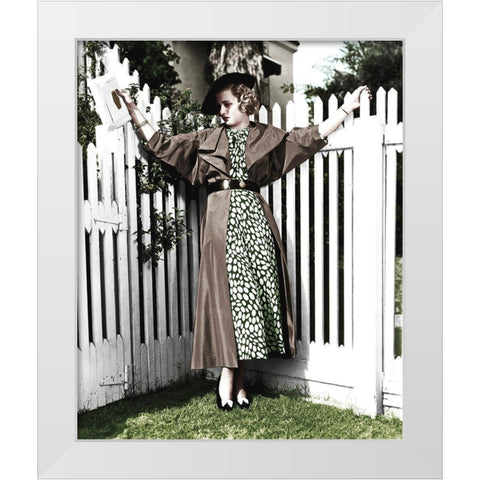 Joan Bennett White Modern Wood Framed Art Print by Hollywood Photo Archive