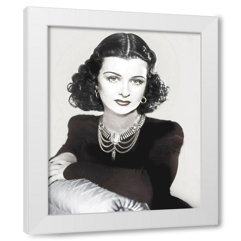 Joan Bennett White Modern Wood Framed Art Print by Hollywood Photo Archive
