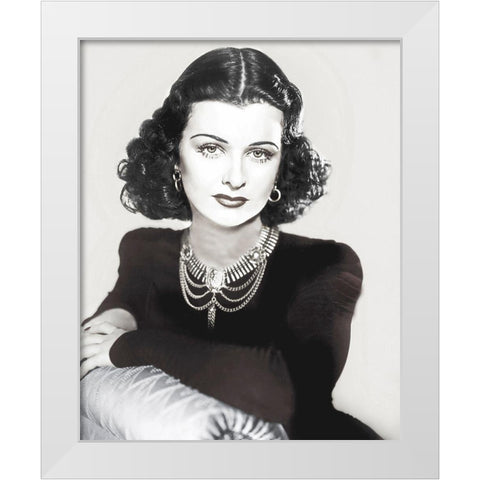 Joan Bennett White Modern Wood Framed Art Print by Hollywood Photo Archive
