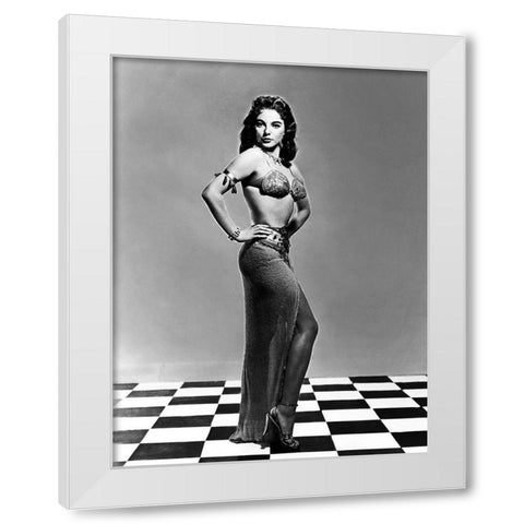 Joan Collins White Modern Wood Framed Art Print by Hollywood Photo Archive