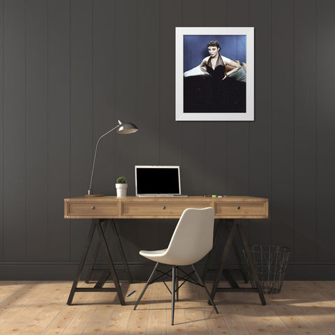 Joan Collins White Modern Wood Framed Art Print by Hollywood Photo Archive