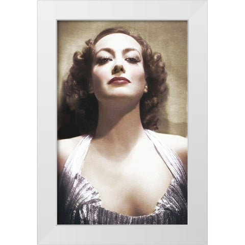 Joan Crawford White Modern Wood Framed Art Print by Hollywood Photo Archive
