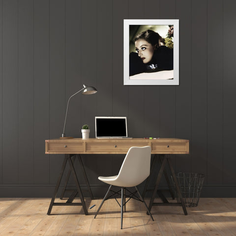 Joan Crawford White Modern Wood Framed Art Print by Hollywood Photo Archive