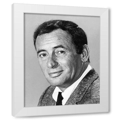 Joey Bishop White Modern Wood Framed Art Print by Hollywood Photo Archive