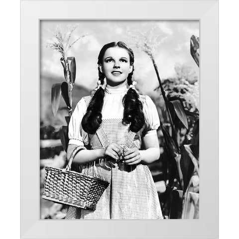 Judy Garland - Wizard of Oz White Modern Wood Framed Art Print by Hollywood Photo Archive