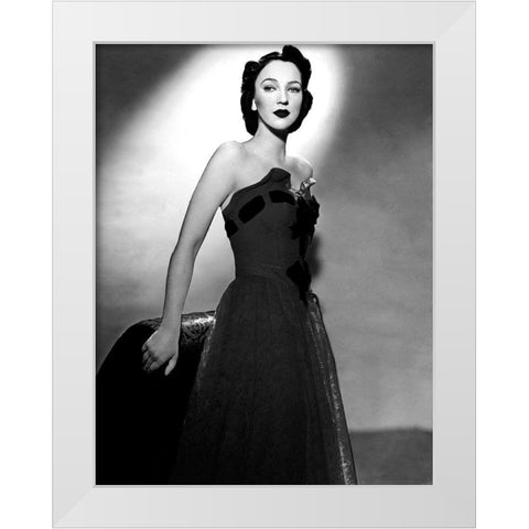 June Dupez White Modern Wood Framed Art Print by Hollywood Photo Archive