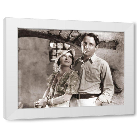Victor Jory - The Devils in Love White Modern Wood Framed Art Print by Hollywood Photo Archive