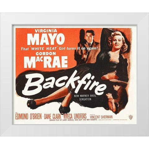 Backfire White Modern Wood Framed Art Print by Hollywood Photo Archive