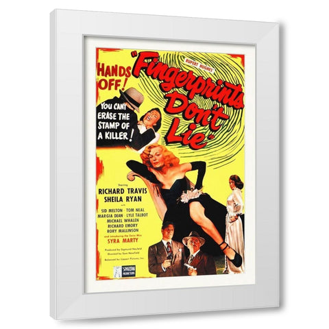 Fingerprints Don Lie White Modern Wood Framed Art Print by Hollywood Photo Archive