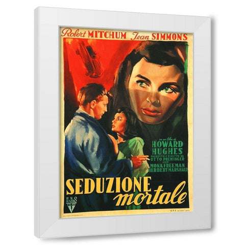 French - Angel Face White Modern Wood Framed Art Print by Hollywood Photo Archive