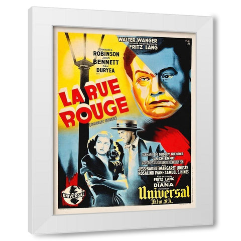 French - Scarlet Street White Modern Wood Framed Art Print by Hollywood Photo Archive