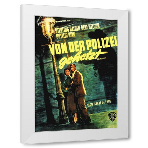 German - Crime Wave White Modern Wood Framed Art Print by Hollywood Photo Archive
