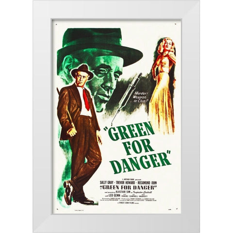 Green for Danger White Modern Wood Framed Art Print by Hollywood Photo Archive