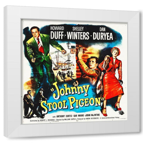Johnny Stool Pigeon White Modern Wood Framed Art Print by Hollywood Photo Archive
