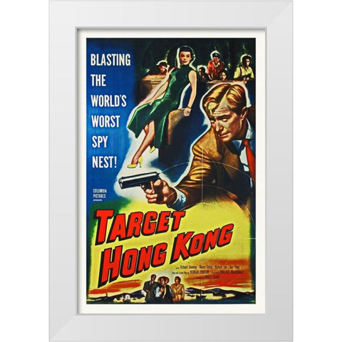 Target Hong Kong White Modern Wood Framed Art Print by Hollywood Photo Archive