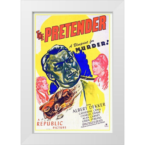The Pretender White Modern Wood Framed Art Print by Hollywood Photo Archive