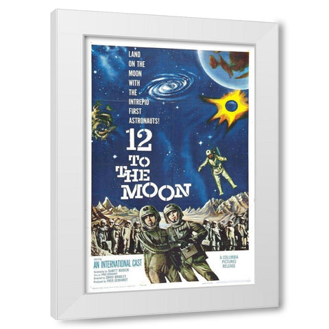 12 to the Moon White Modern Wood Framed Art Print by Hollywood Photo Archive