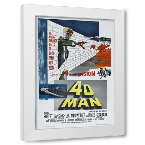 4D Man, 1959 White Modern Wood Framed Art Print by Hollywood Photo Archive