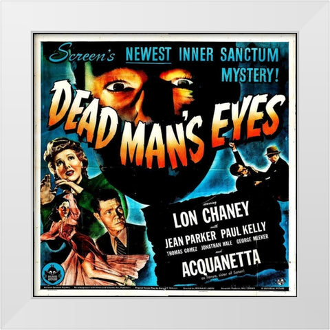 Dead Mans Eyes White Modern Wood Framed Art Print by Hollywood Photo Archive