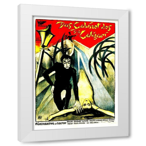 German - The Cabinet of Dr. Caligari White Modern Wood Framed Art Print by Hollywood Photo Archive