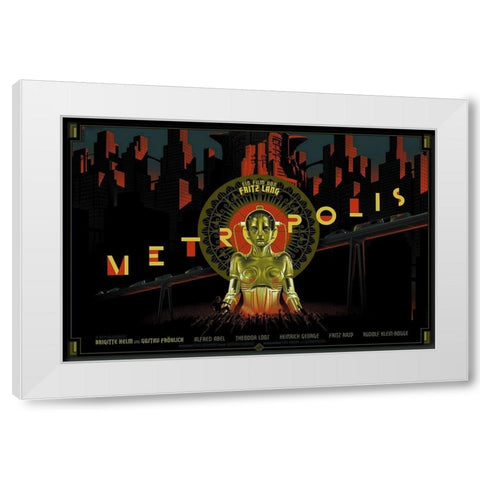 Metropolis White Modern Wood Framed Art Print by Hollywood Photo Archive