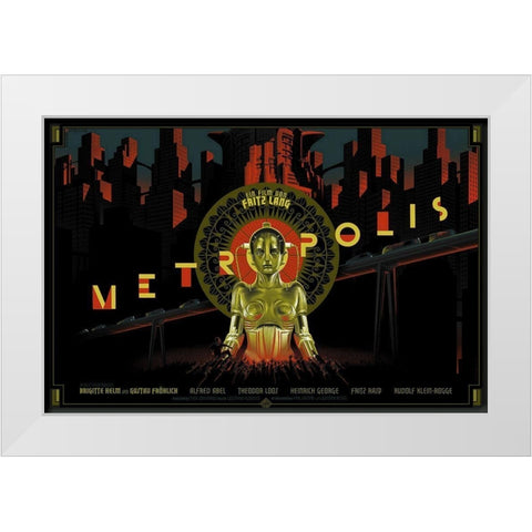 Metropolis White Modern Wood Framed Art Print by Hollywood Photo Archive