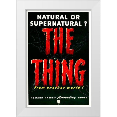 The Thing From Another World White Modern Wood Framed Art Print by Hollywood Photo Archive