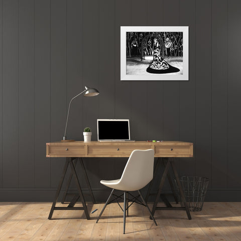 Brigitte Helm - Production Still White Modern Wood Framed Art Print by Hollywood Photo Archive