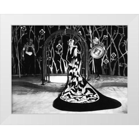 Brigitte Helm - Production Still White Modern Wood Framed Art Print by Hollywood Photo Archive