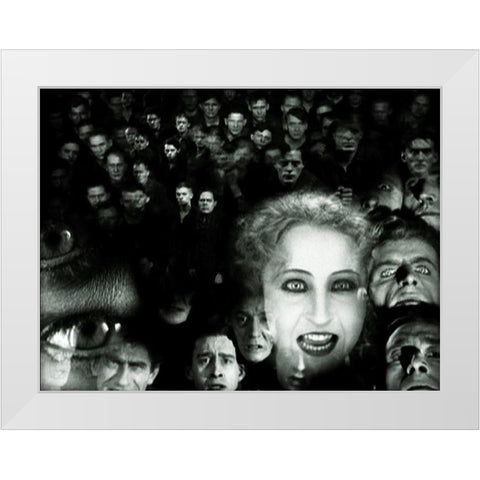Metropolis - Production Still White Modern Wood Framed Art Print by Hollywood Photo Archive