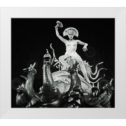 Metropolis - Marias Dance - Production Still White Modern Wood Framed Art Print by Hollywood Photo Archive