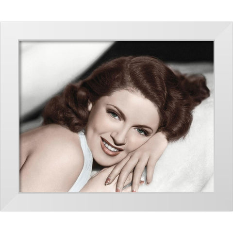Lana Turner White Modern Wood Framed Art Print by Hollywood Photo Archive