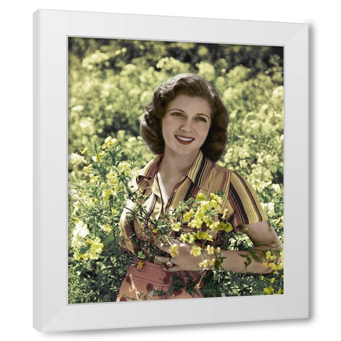 Lana Turner White Modern Wood Framed Art Print by Hollywood Photo Archive