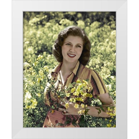 Lana Turner White Modern Wood Framed Art Print by Hollywood Photo Archive